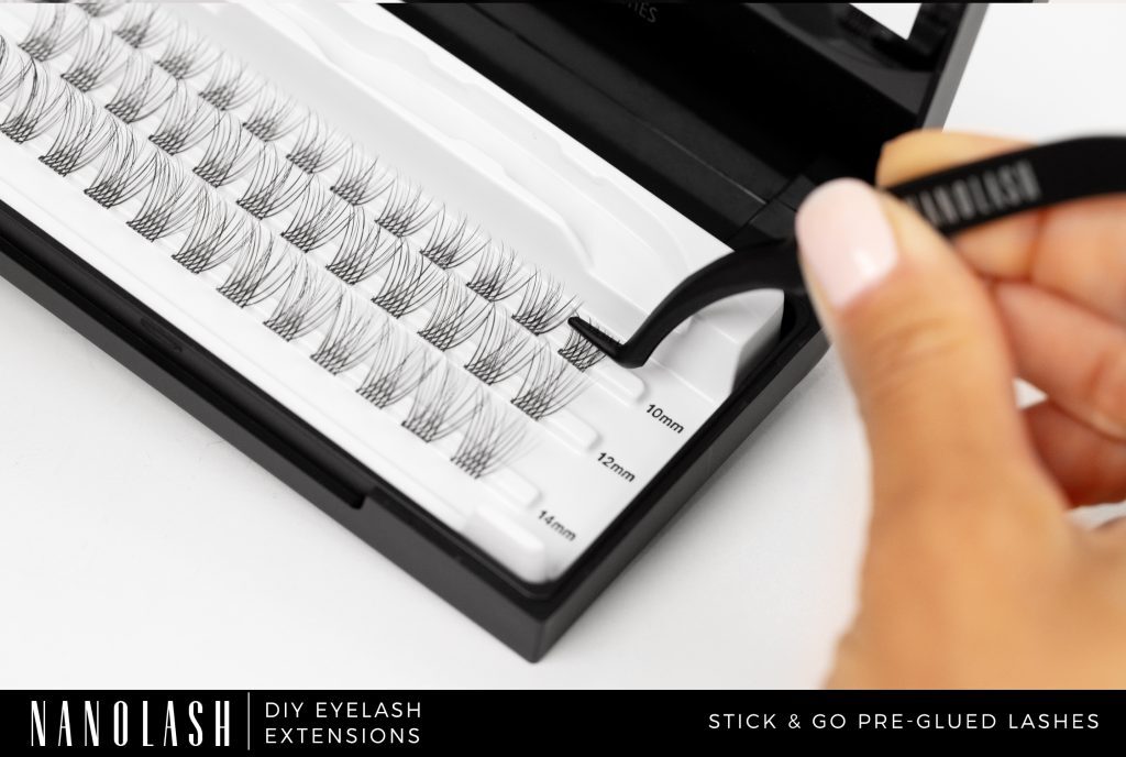 pre glued under lashes nanolash